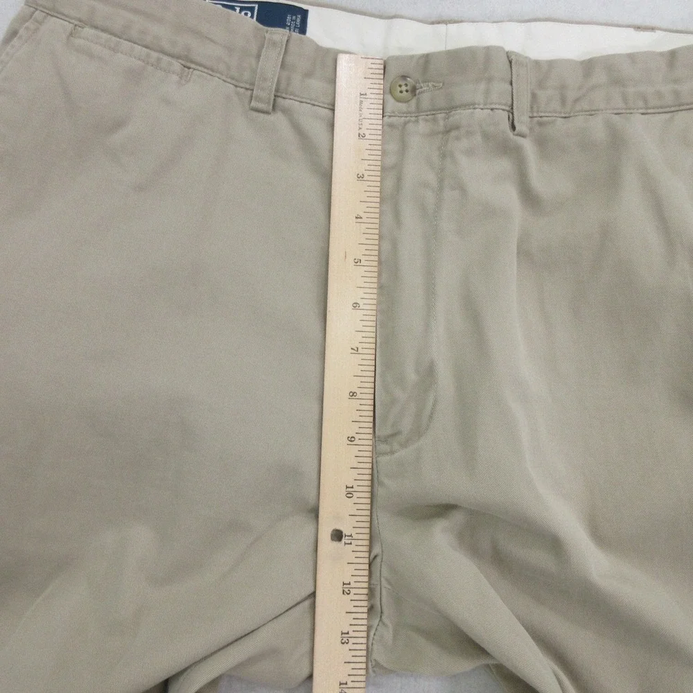 Polo Ralph Lauren Mens Prospect Chino Pants 37x32 Beige Pleated Cuffed